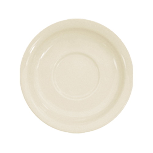 CAC China WAS-2 5.5" Dia. European White Ceramic Round Washington Saucer (3 Dozen Per Case)