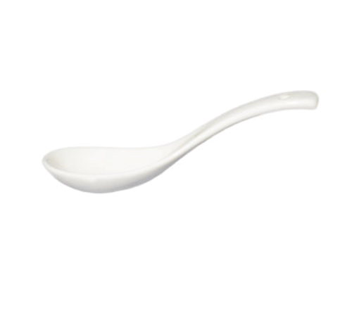 CAC China SPN-52 Super White Porcelain Accessories Soup Spoon (6 Dozen Per Case)