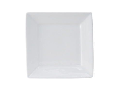 Tuxton GSP-004 Porcelain Porcelain White Square Plate (1 Dozen)