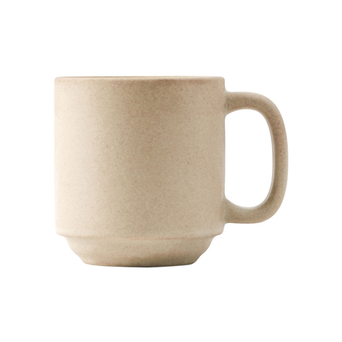 Tuxton VYM-110J 11 Oz. Porcelain Matte Beige Yukon Mug (2 Dozen Per Case)