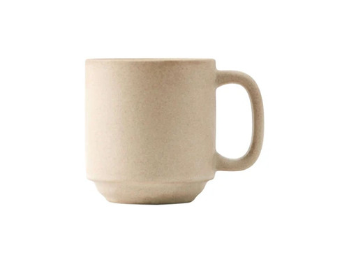 Tuxton VYM-110J 11 Oz. Porcelain Matte Beige Yukon Mug (2 Dozen Per Case)