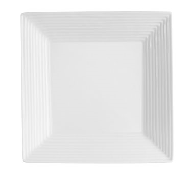 CAC China CBS-SQ6 Super White Porcelain Square Cambridge Plate (3 Dozen Per Case)