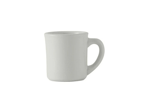 Tuxton BWM-0802 3-3/8" 9 Oz. Ceramic White Old Time Mug (2 Dozen Per Case)