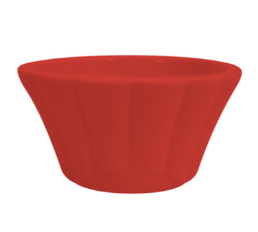 CAC China RMK-F4-R 4 Oz. Red Floral Ceramic RMK Ramekin (4 Dozen Per Case)