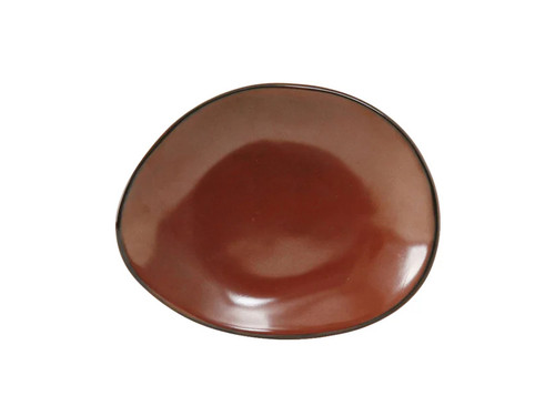 Tuxton GAR-650 Ceramic Red Rock Oval Ellipse Plate (1 Dozen)