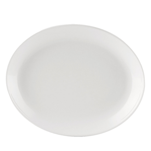 CAC China COP-OV13 Super White Porcelain Oval COP Platter (1 Dozen)