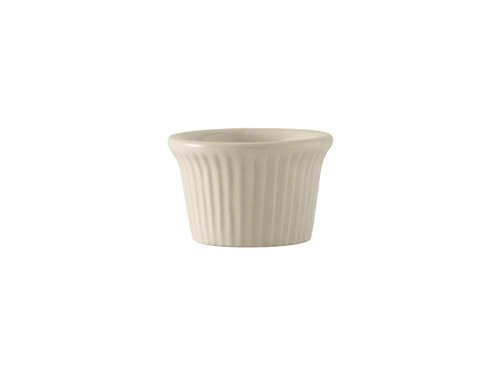 Tuxton BEX-0152 2-1/4" 1-1/2 Oz. Ceramic American White/Eggshell Round Ramekin (4 Dozen Per Case)