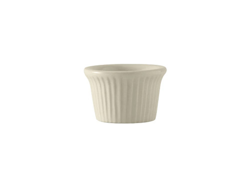 Tuxton BEX-0152 2-1/4" 1-1/2 Oz. Ceramic American White/Eggshell Round Ramekin (4 Dozen Per Case)