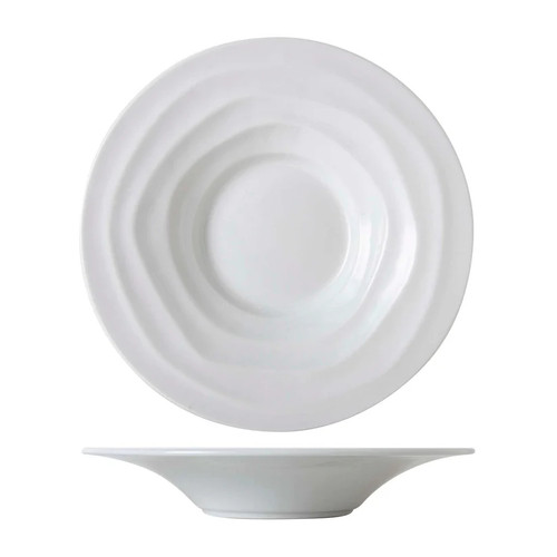 Tuxton GDP-064 11-1/2" 18 Oz. Porcelain Porcelain White Round Pasta Bowl (1 Dozen)