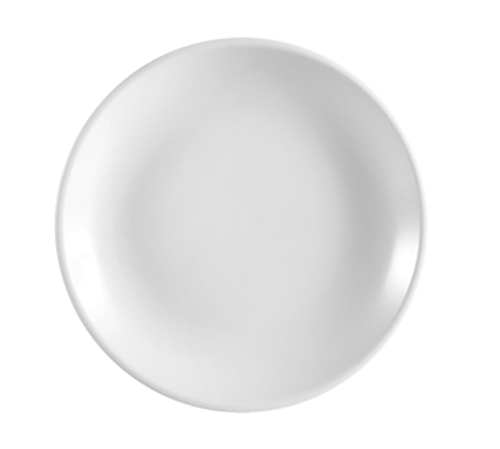 CAC China COP-22 8" Dia. Super White Porcelain Round COP Plate (3 Dozen Per Case)