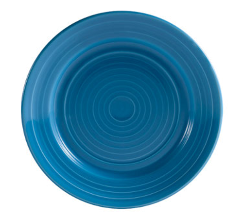 CAC China TG-8-PCK 9" Dia. Peacock Porcelain Round Tango Plate (2 Dozen Per Case)