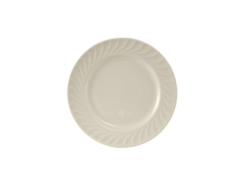 Tuxton MEA-055 5-5/8" Ceramic American White/Eggshell Round Plate (3 Dozen Per Case)