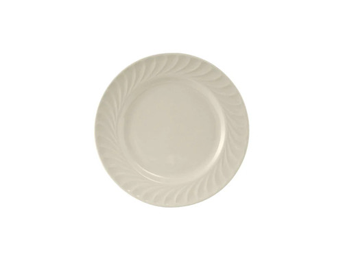 Tuxton MEA-055 5-5/8" Ceramic American White/Eggshell Round Plate (3 Dozen Per Case)