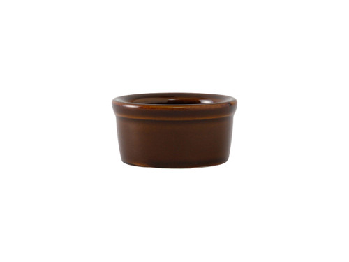 Tuxton BAX-025 3" 2-1/2 Oz. Ceramic Caramel Round Ramekin (4 Dozen Per Case)