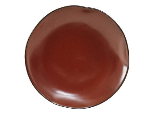 Tuxton GAR-006 10-1/4" Ceramic Red Rock Round Plate (1 Dozen)