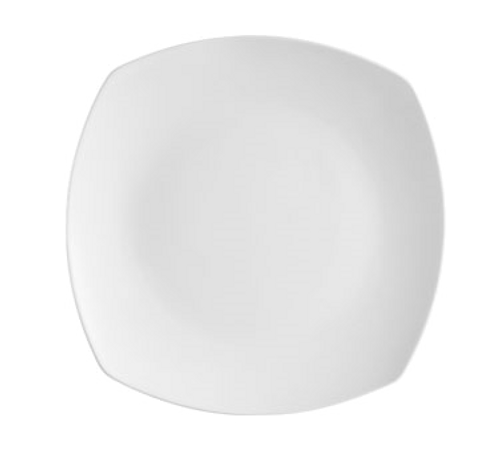 CAC China COP-SQ20 Super White Porcelain Square COP Plate (1 Dozen)