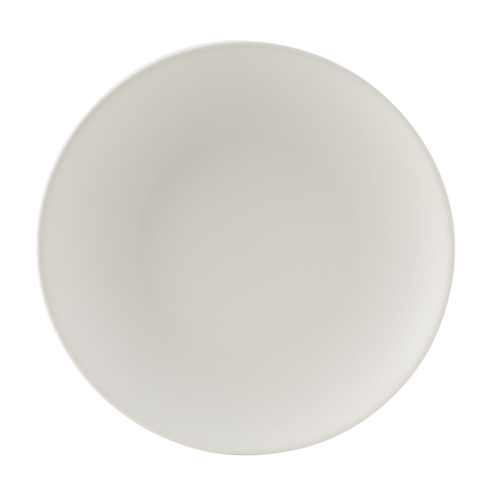 Tuxton VWA-090 Porcelain Matte White Round Plate (2 Dozen Per Case)