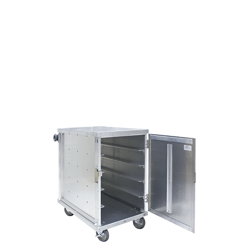 Cres Cor 101141810 35.75" H Aluminum Enclosed Single Compartment Mobile Tray Delivery Cabinet