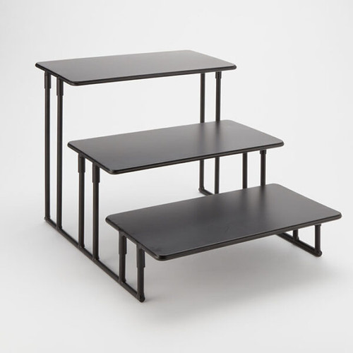 American Metalcraft ISP18 20" L x 13.75" W x 12" H Rectangular Black Display Stand