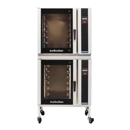 Moffat E35T6-26 Doublestack Turbofan Electric Convection Oven (2 each E35T6-26 + 1 each DSKE35-26)