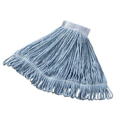 Rubbermaid FGD25206BL00 5" Wide Band Medium Blue Cotton Super Stitch Mop Head