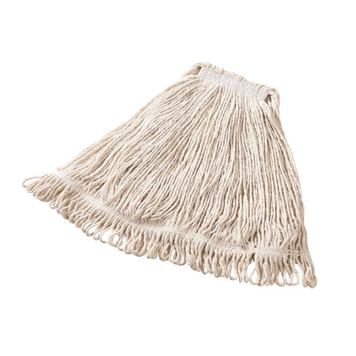 Rubbermaid FGD11306WH00 1" Wide Band Large White Cotton Super Stitch Wet Mop Head