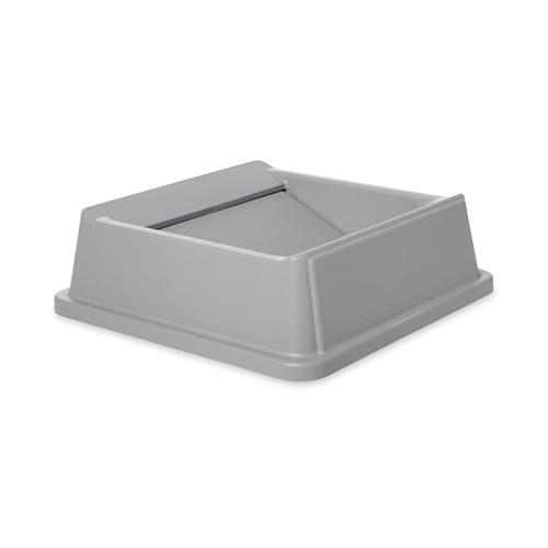 Rubbermaid FG266400GRAY Gray Square Untouchable Container Top (4 Each Per Case)