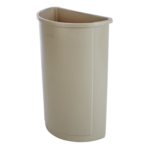 Rubbermaid FG352000BEIG 21 Gal. Half Round Beige Untouchable Container (4 Each Per Case)