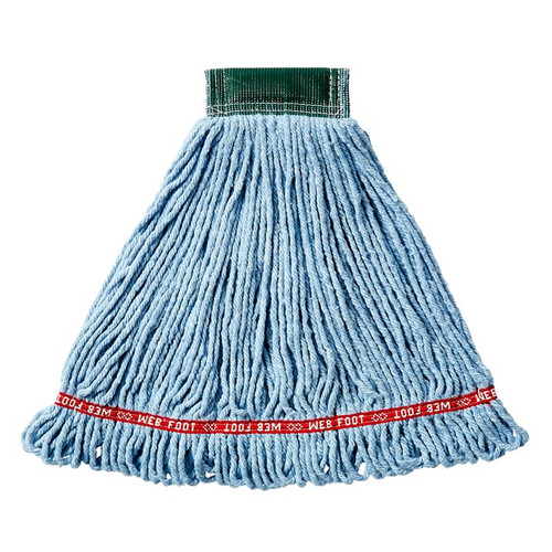 Rubbermaid FGA25206BL00 Medium Blue Cotton Looped End Web Foot Wet Mop