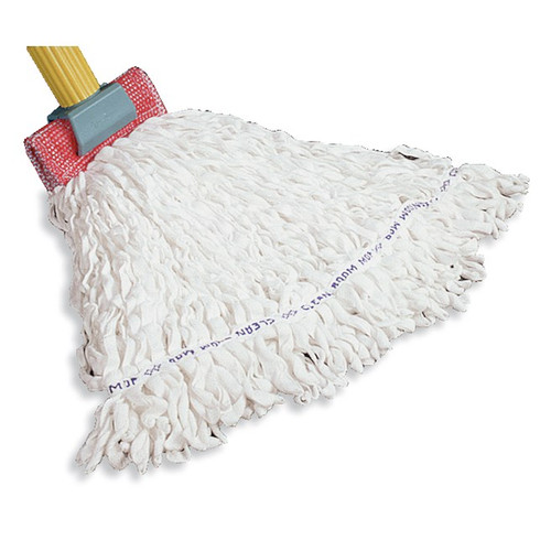 Rubbermaid FGT30000WH00 5" Wide Band White Polyester Clean Room Mop Head