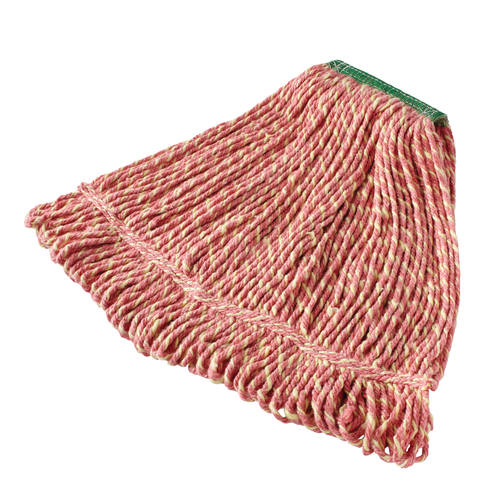 Rubbermaid FGD21206RD00 1" Wide Head Medium Red Cotton Super Stitch Mop Head