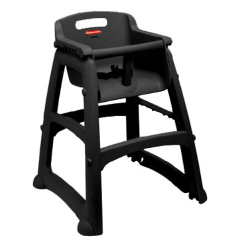 Rubbermaid FG781408BLA Black without Wheels Sturdy Chair Youth Seat