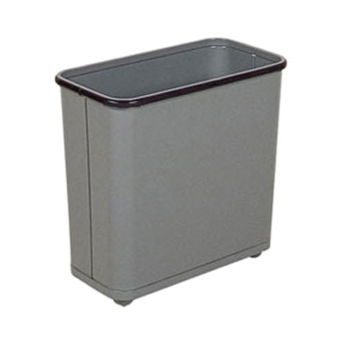 Rubbermaid FGWB30RGR 30 Qt. Gray Steel Wastebasket (6 Each Per Case)