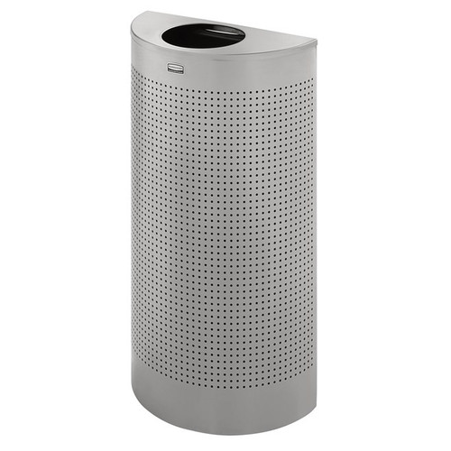 Rubbermaid FGSH12SSPL 12 Gallon Stainless Steel Silhouette Indoor Receptacle