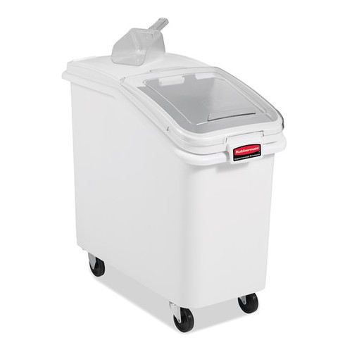 Rubbermaid FG360288WHT 3.5 Cu. Ft. Seamless Mobile ProSave Ingredient Bin