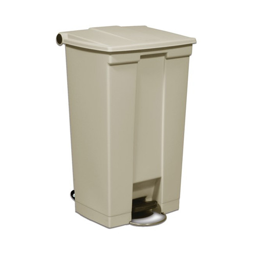 Rubbermaid FG614600BEIG 23 Gal. Beige Plastic Rectangular Step-On Container