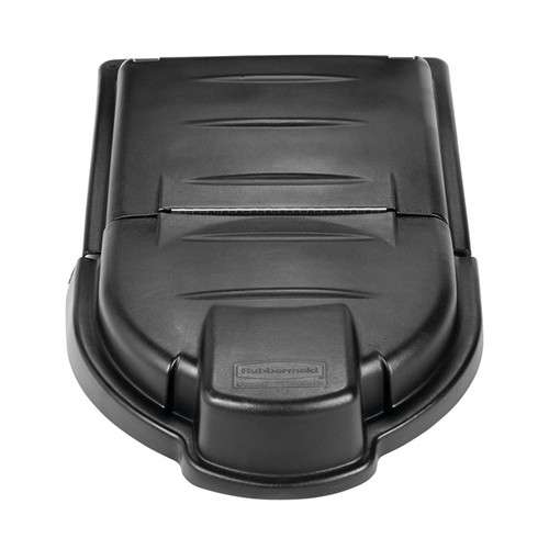 Rubbermaid FG9W7200BLA Black Plastic Square Flat Mega BRUTE Lid