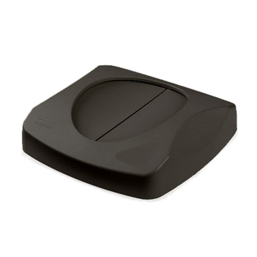 Rubbermaid FG268988BLA Black Untouchable Swing-In-Top (4 Each Per Case)