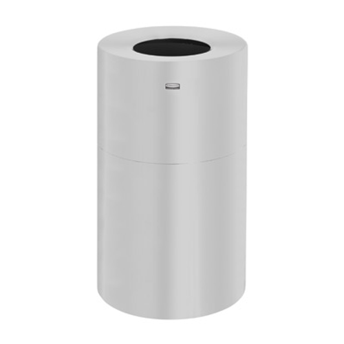 Rubbermaid FGAOT35SAPL 21 Gallon Satin Aluminum Waste Receptacle