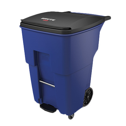 Rubbermaid 1971999 95 Gallon Blue Step-On Rollout Container