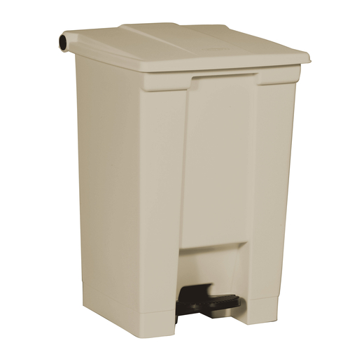 Rubbermaid FG614400BEIG 12 Gal. Beige Plastic Rectangular Step-On Container