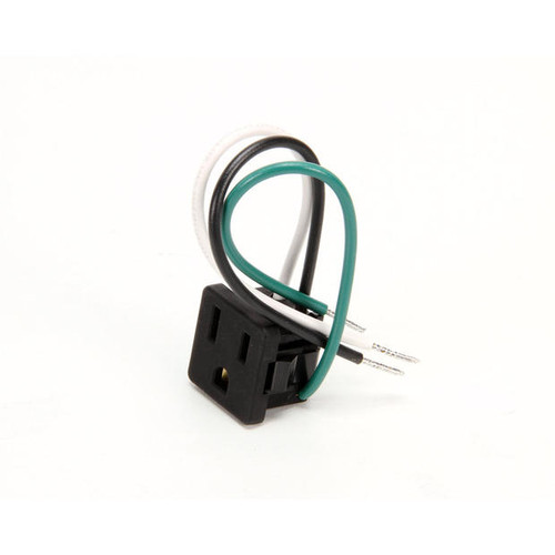801229 RECEPTACLE, 3 WAY BLACK #643-01374-101 15 AMP