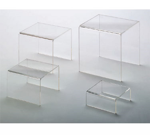 American Metalcraft CRS1 8" Sq. x 8"H Clear Acrylic Riser Set