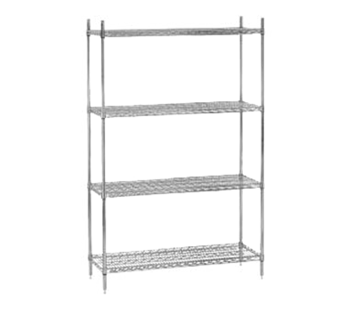 Advance Tabco ECC-1860-X 60" W x 18" D Chrome 4 Shelves Special Value Shelving Unit