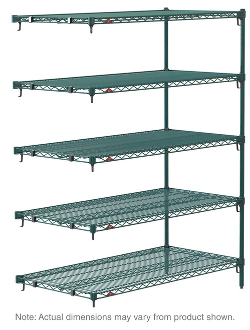 Metro 5AA377K3 Super Adjustable Super Erecta Add-On Shelving Unit 72"W Metroseal 3 Epoxy-Coated Corrosion-Resistant Finish