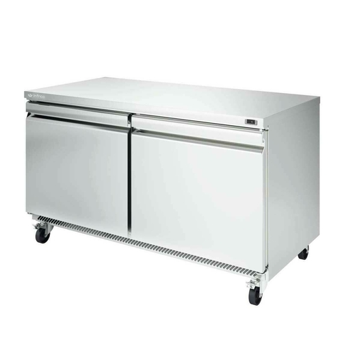 Infrico USA IUC-UC60R 60.38"W Two-Section Solid Door Undercounter Refrigerator