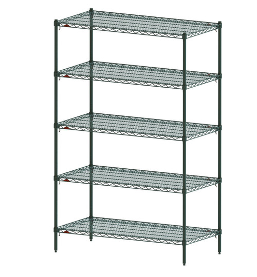 Metro 5A557K3 Super Adjustable Super Erecta Starter Shelving Unit 48"W Metroseal 3 Epoxy-Coated Corrosion-Resistant Finish