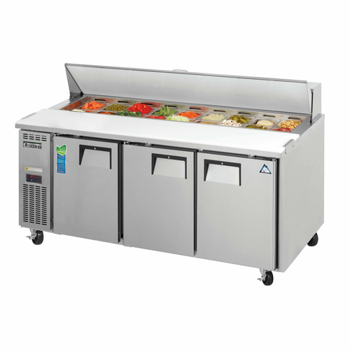 Everest Refrigeration EPR3 71.13" W Three-Section Three Door Sandwich Prep Table