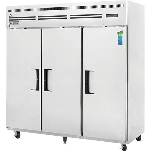 Everest Refrigeration ESF3 74.75" W Three-Section Solid Door Reach-In Freezer - 115 Volts