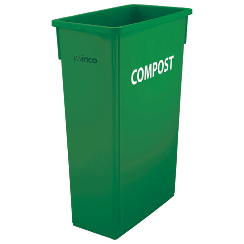 Winco PTC-23GRC Slender Trash Can